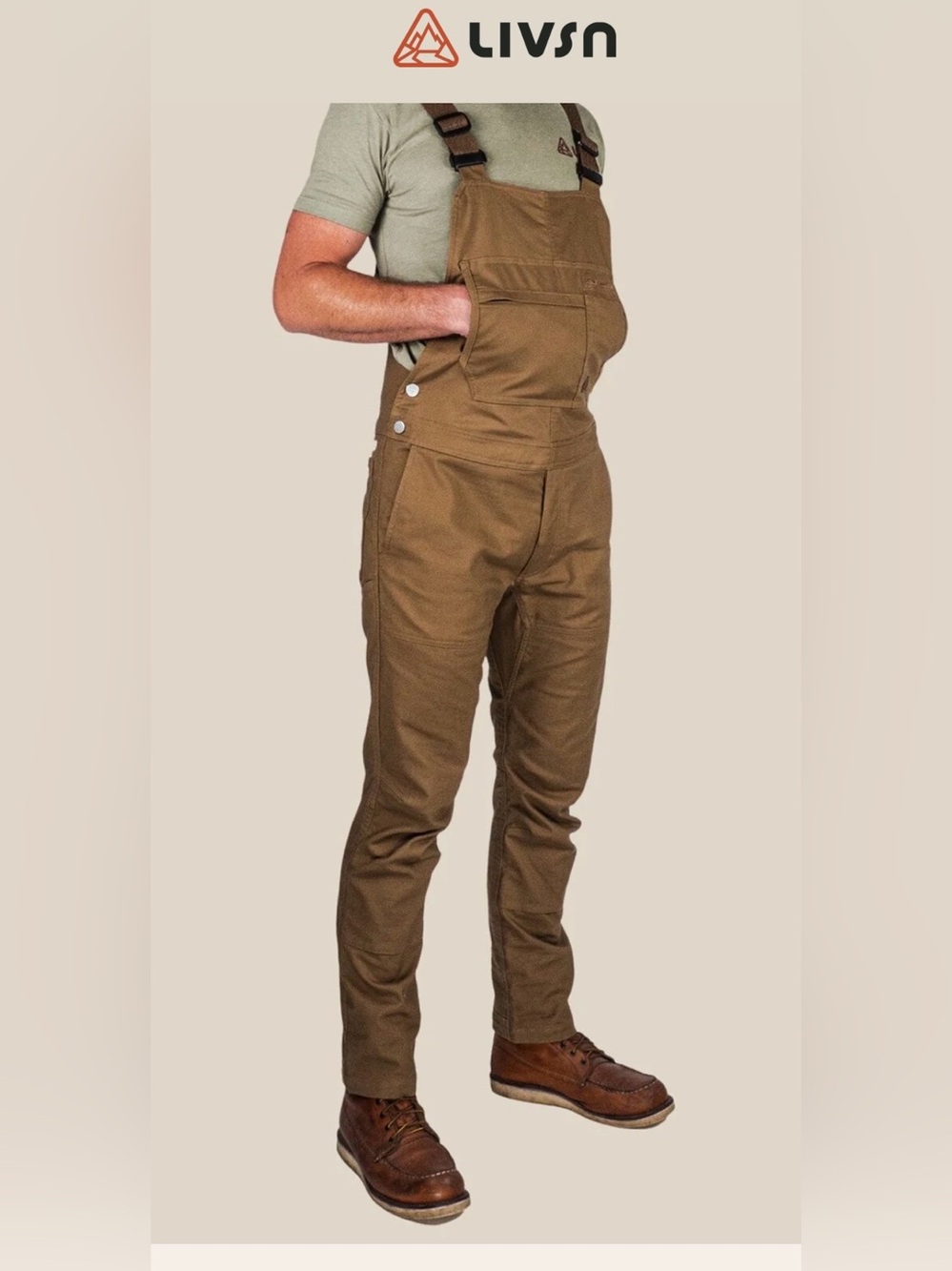 LIVSN Flex Canvas DURAOveralls IN BLACK
